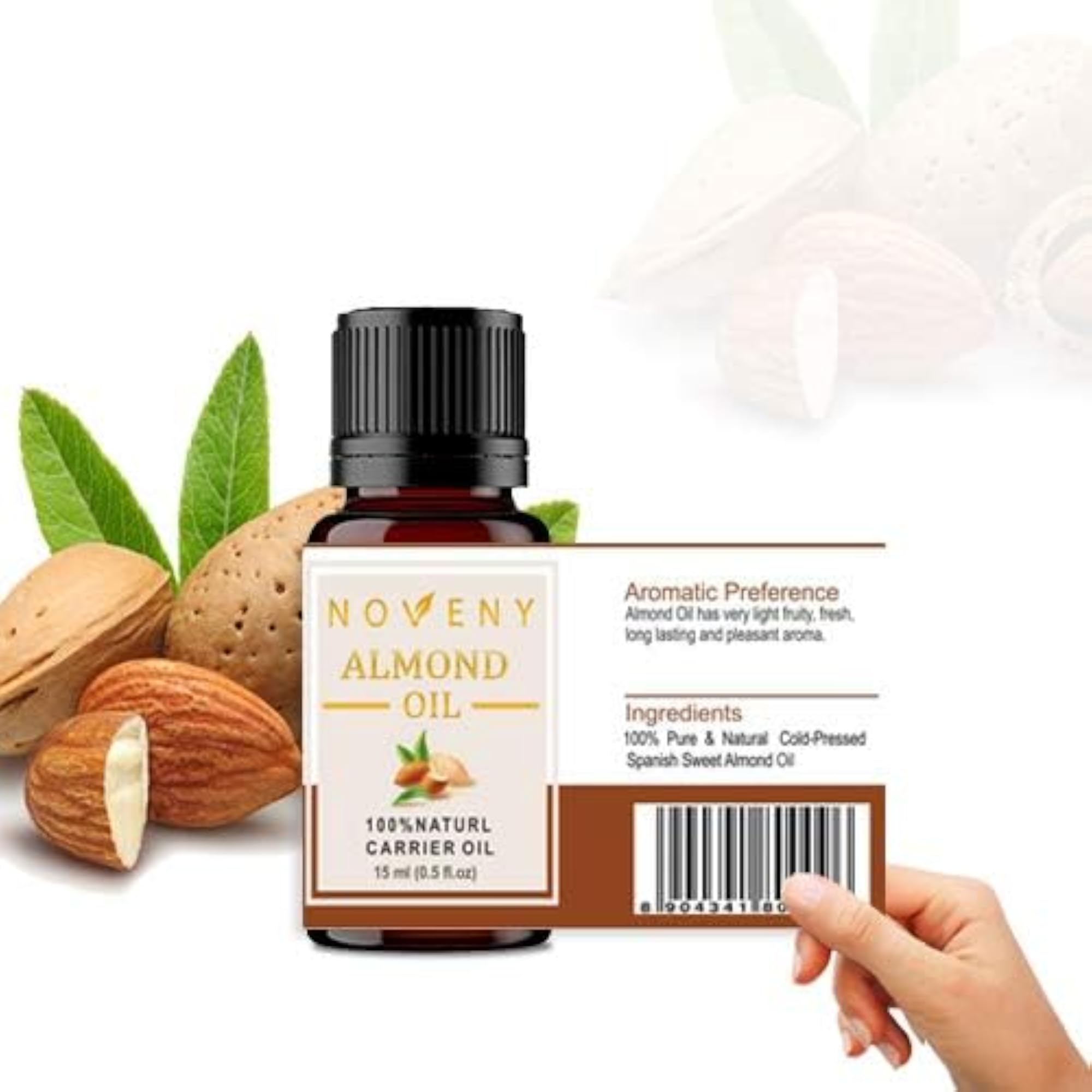 Sweet Almond Cold-Pressed Oil, 15ml